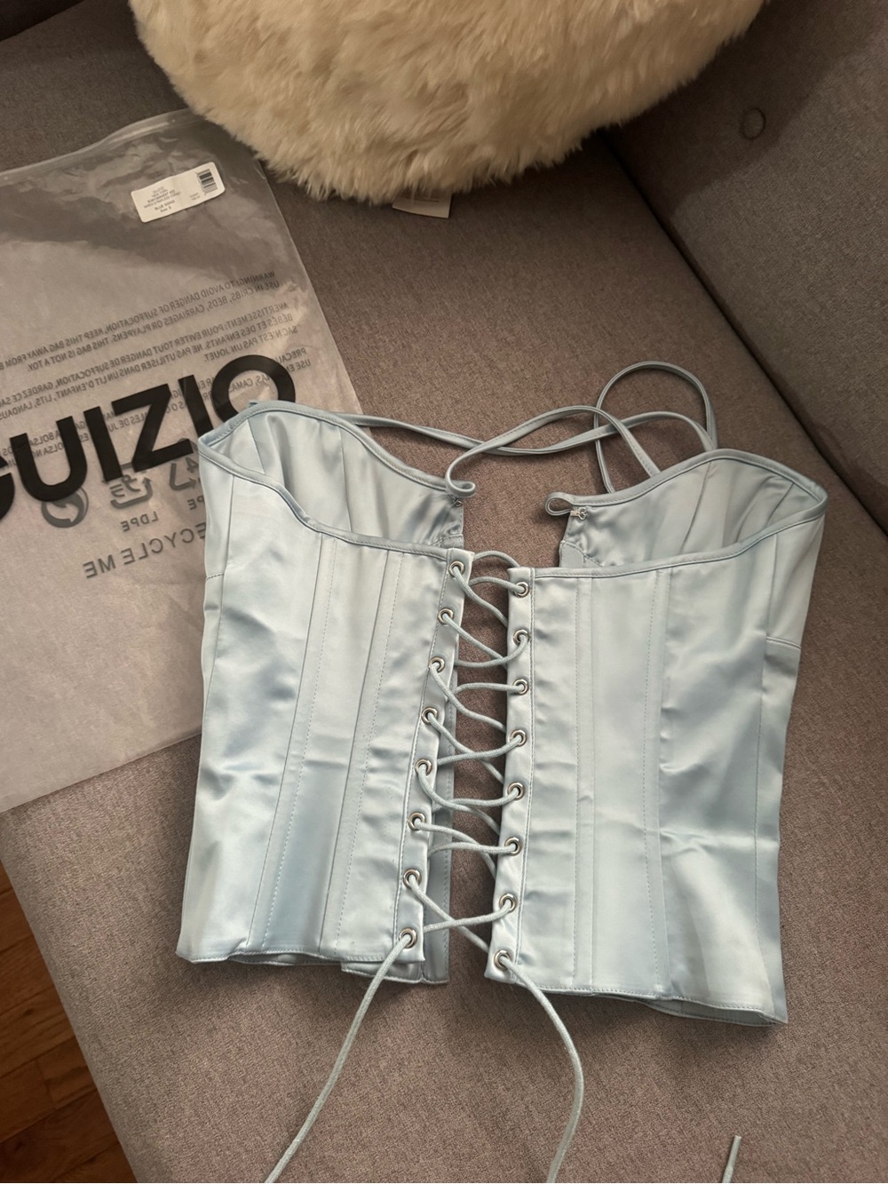 Danielle Guizio Marini Corset In Blue Song Size Small ๐ฉต - Picture 9 of 11